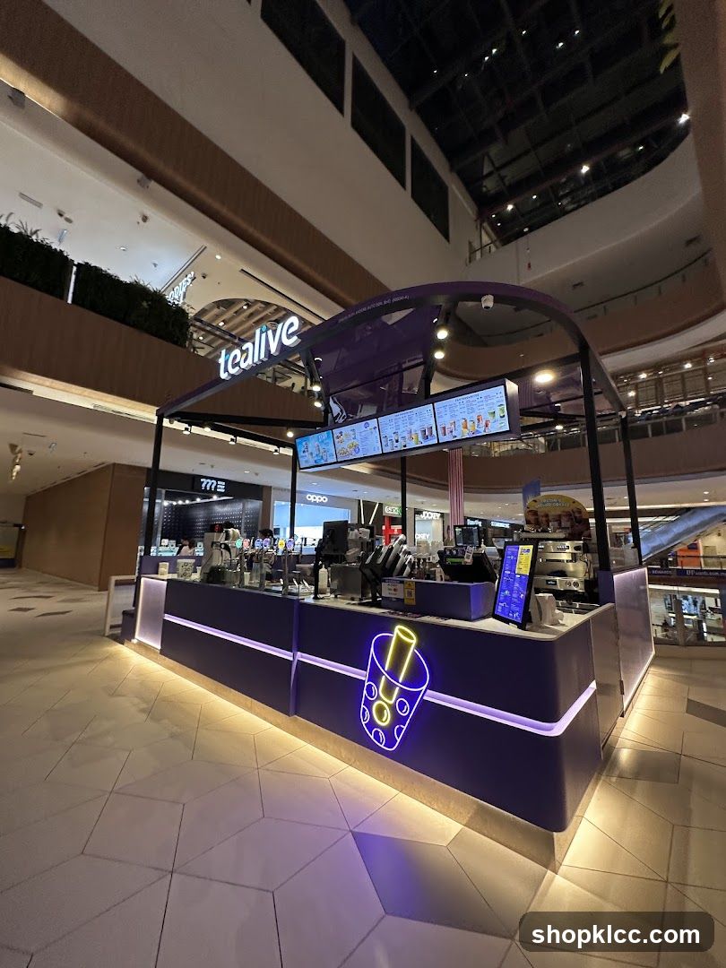 Tealive Kiosk in Mall