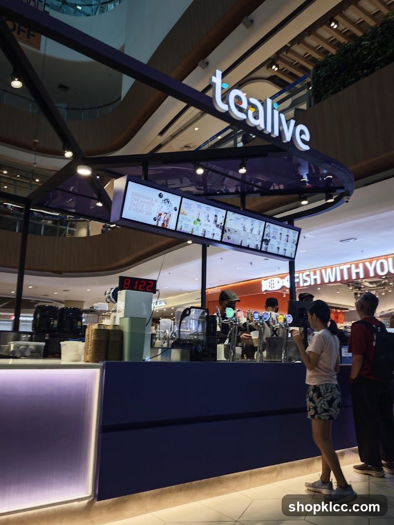 Tealive Kiosk in Mall