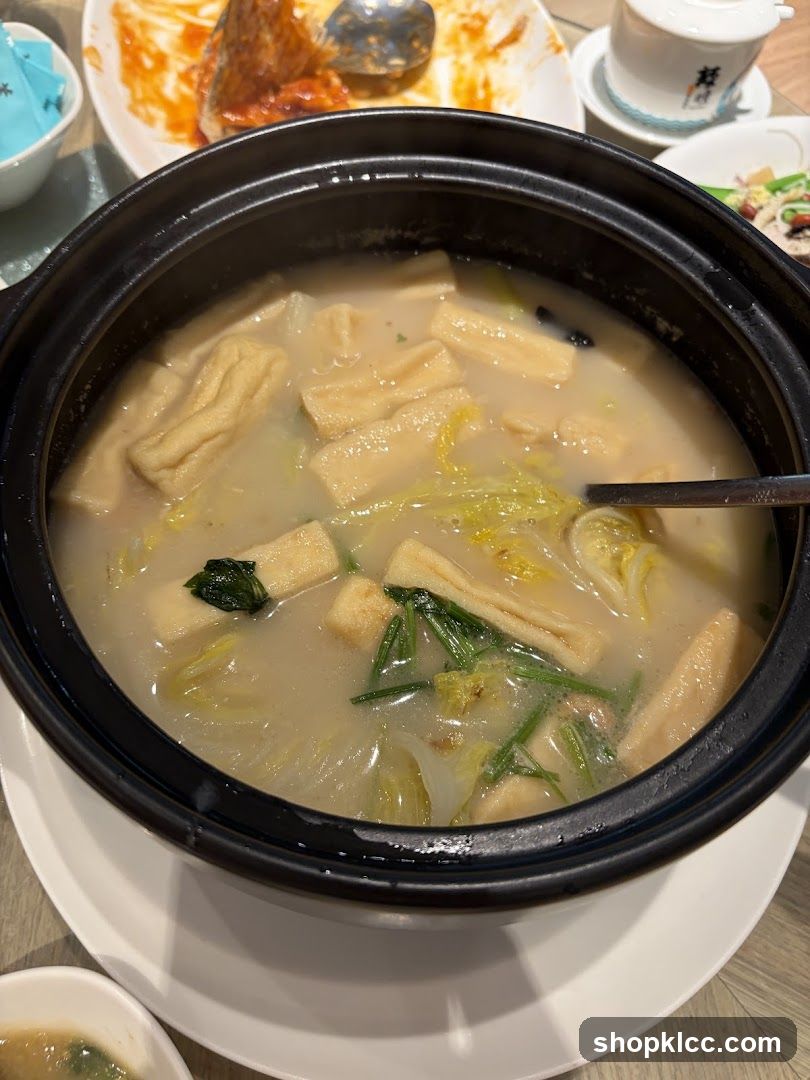 Chinese Claypot Soup with Tofu and Greens