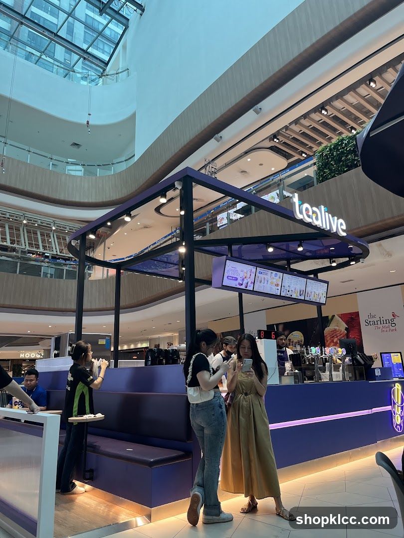 Tealive Kiosk in Mall Interior