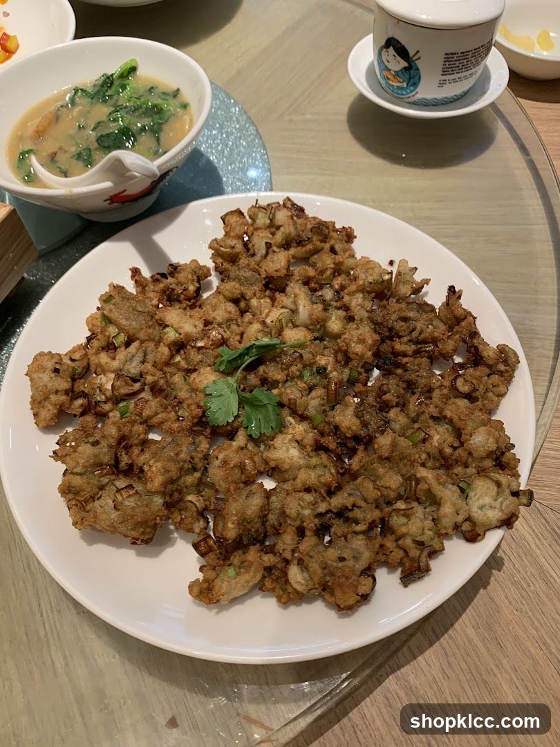 Fried Food Dish with Soup and Tea