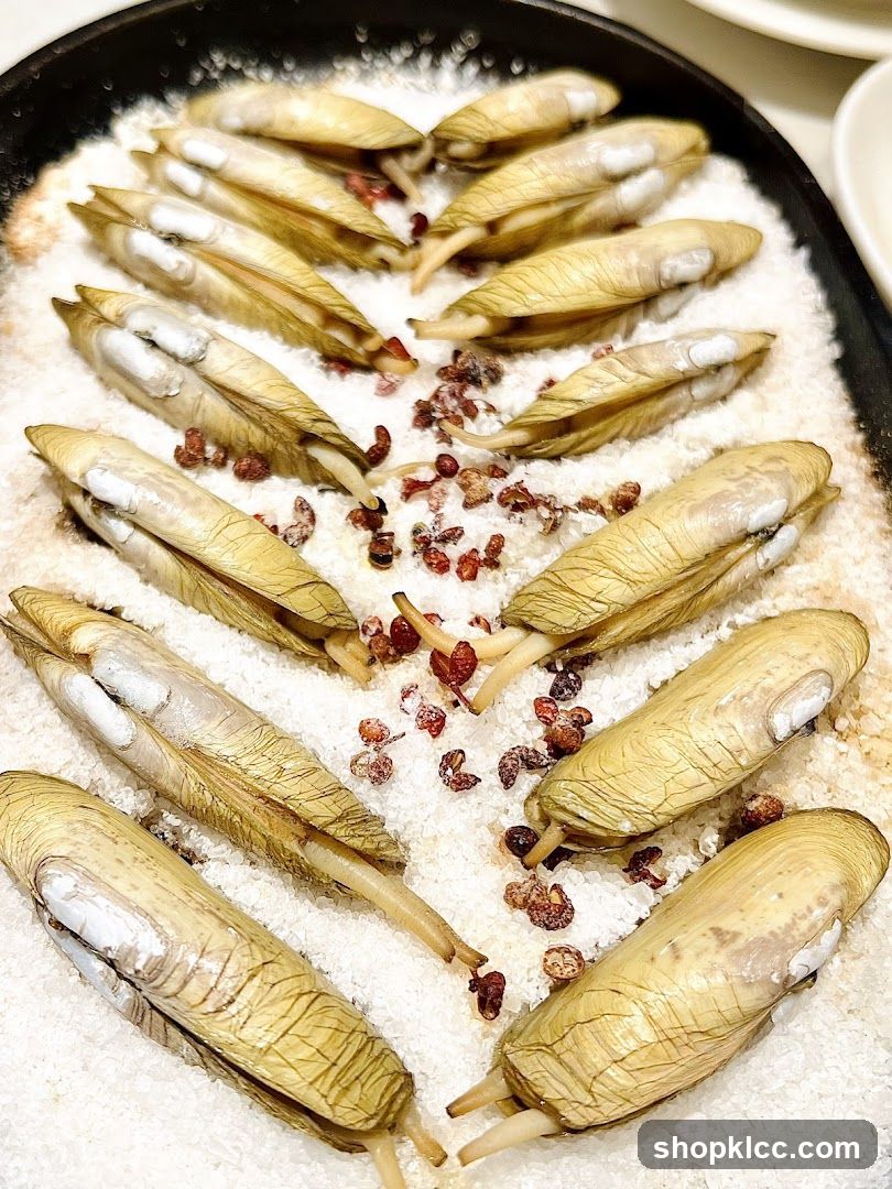 Salt Baked Mussels with Peppercorns