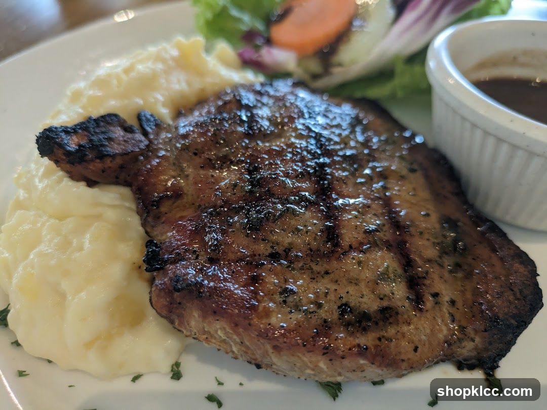 Grilled Steak with Mashed Potatoes and Salad