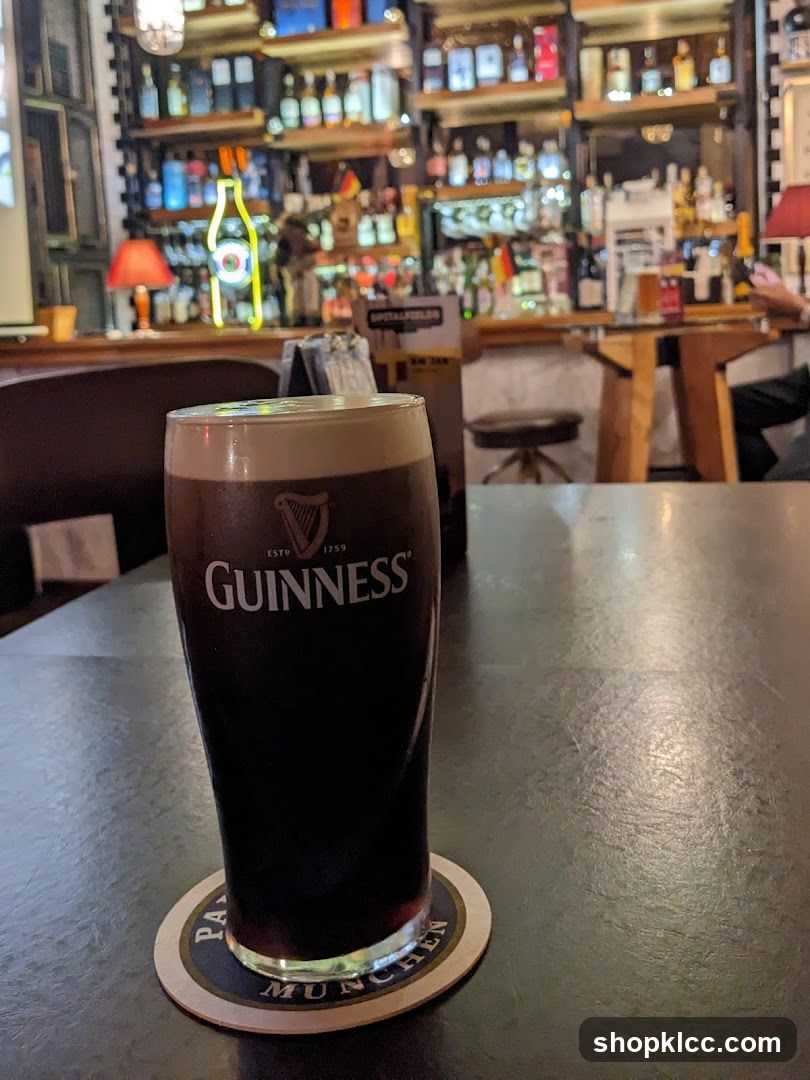 Guinness Pint at Bar