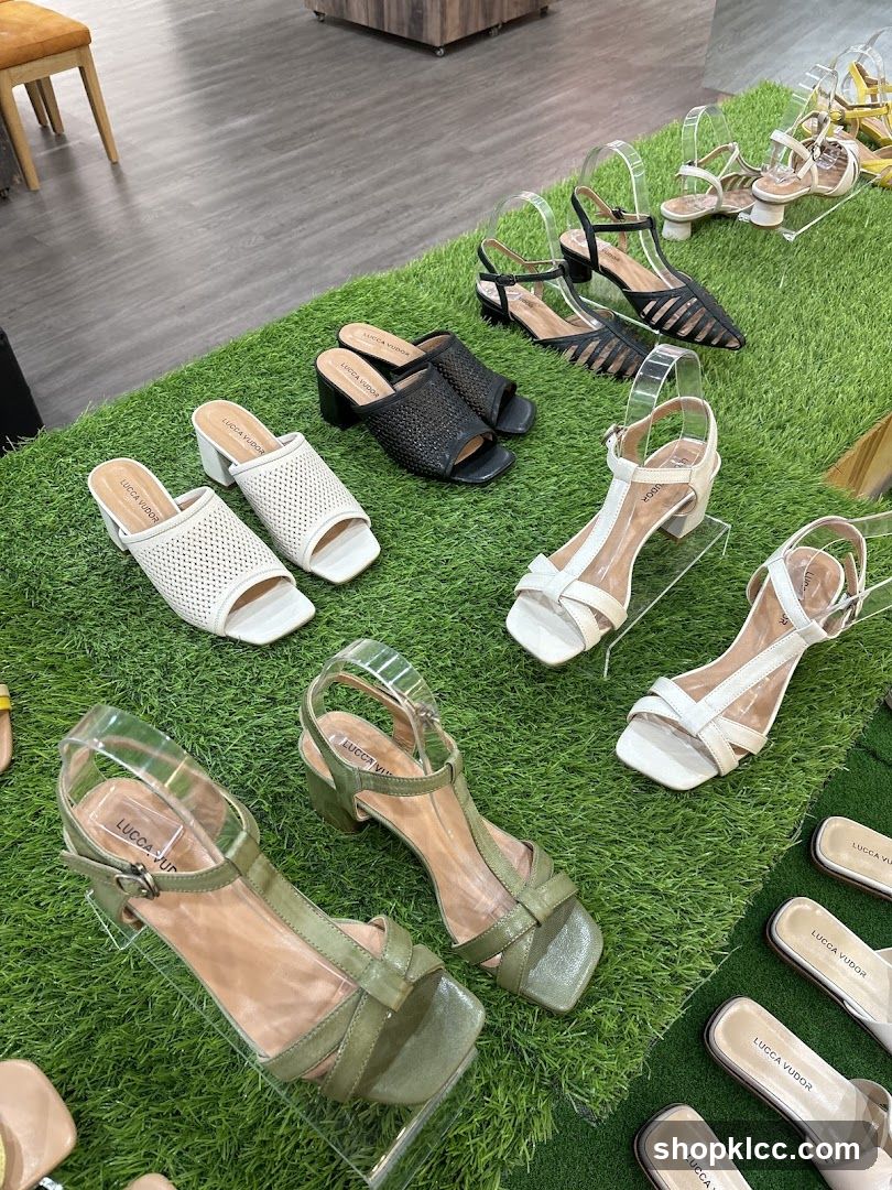 Shoe Display on Artificial Grass
