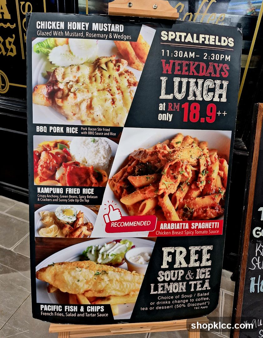 Spitalfields Lunch Menu Board