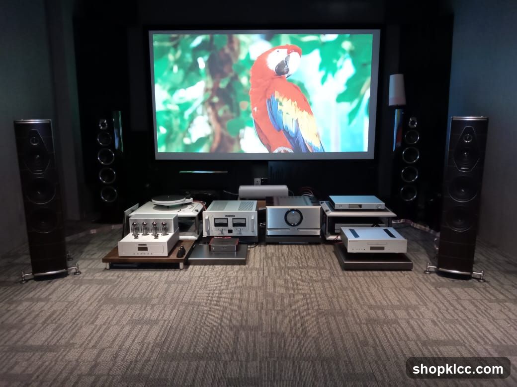 Home Theater Setup with High-End Audio Equipment