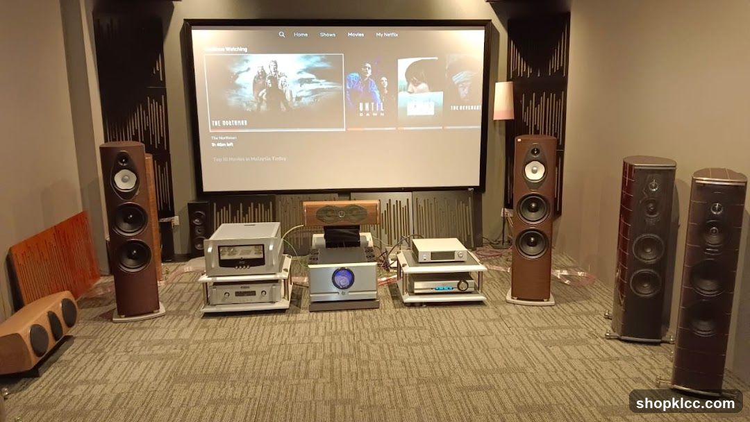 Home Theater Setup with Streaming Interface