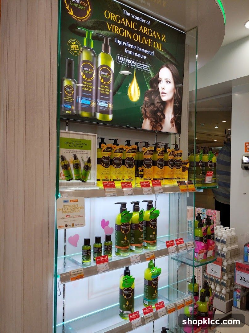 Organic Argan & Virgin Olive Oil Display
