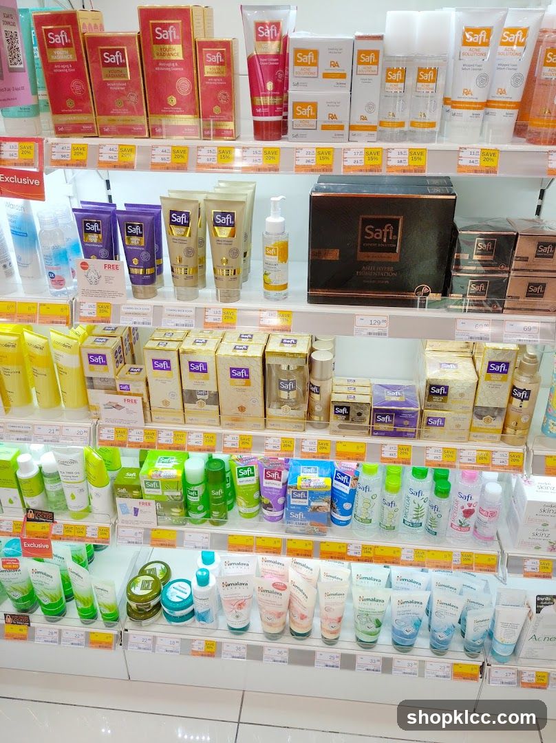Safi Cosmetics Display Shelf