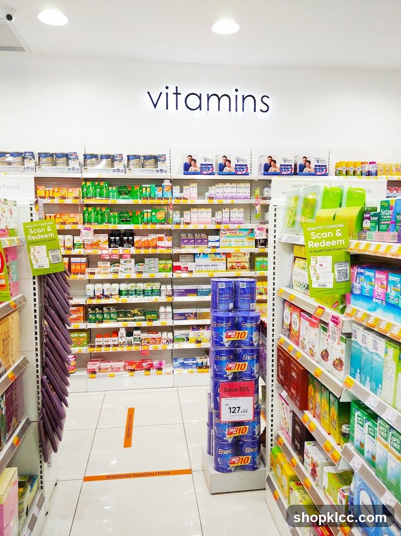Vitamins Section in Store