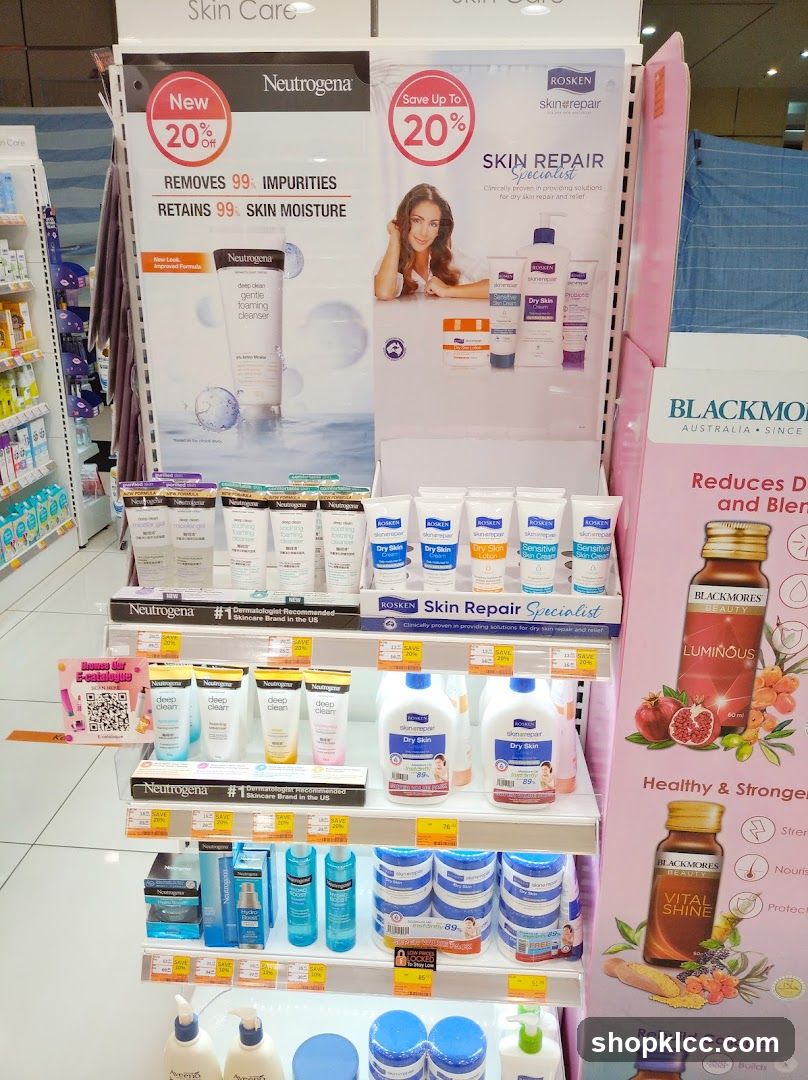 Skincare Product Display Shelf