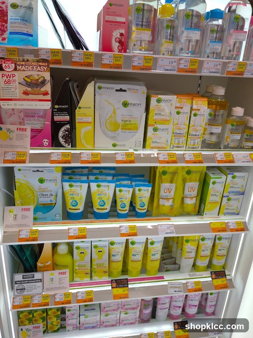 Garnier Skincare Products Display