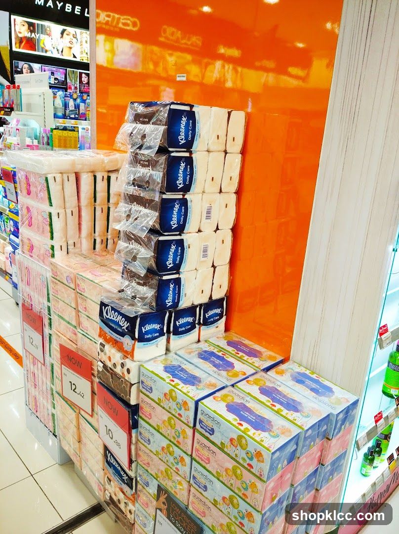 Tissue and Paper Goods Display