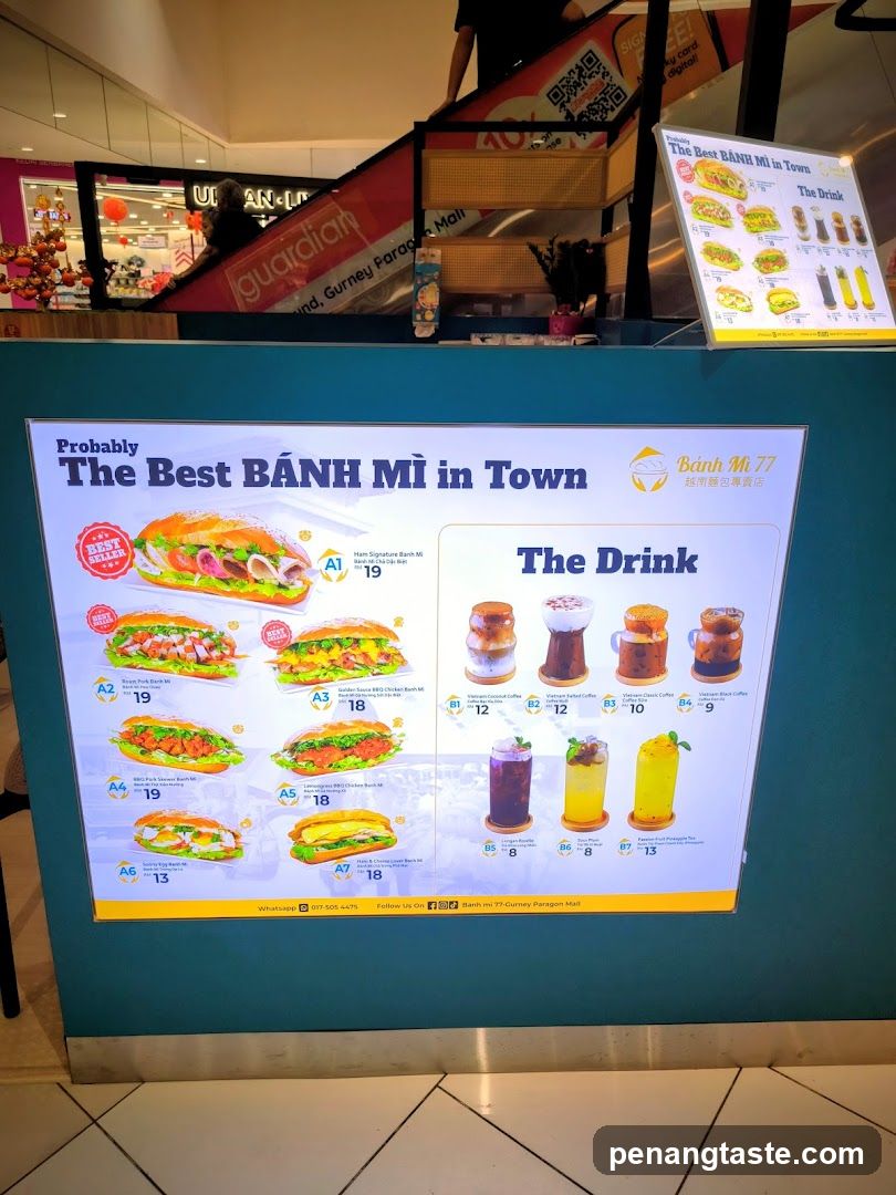 Banh Mi 77 Menu