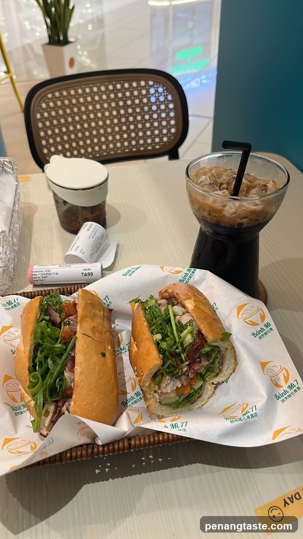 Banh Mi and Iced Coffee
