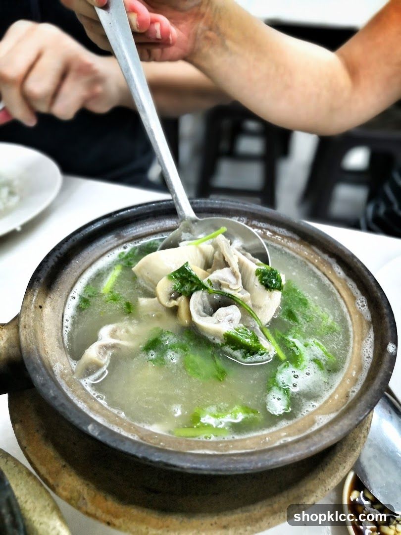 Clay Pot Soup with Meat and Greens
