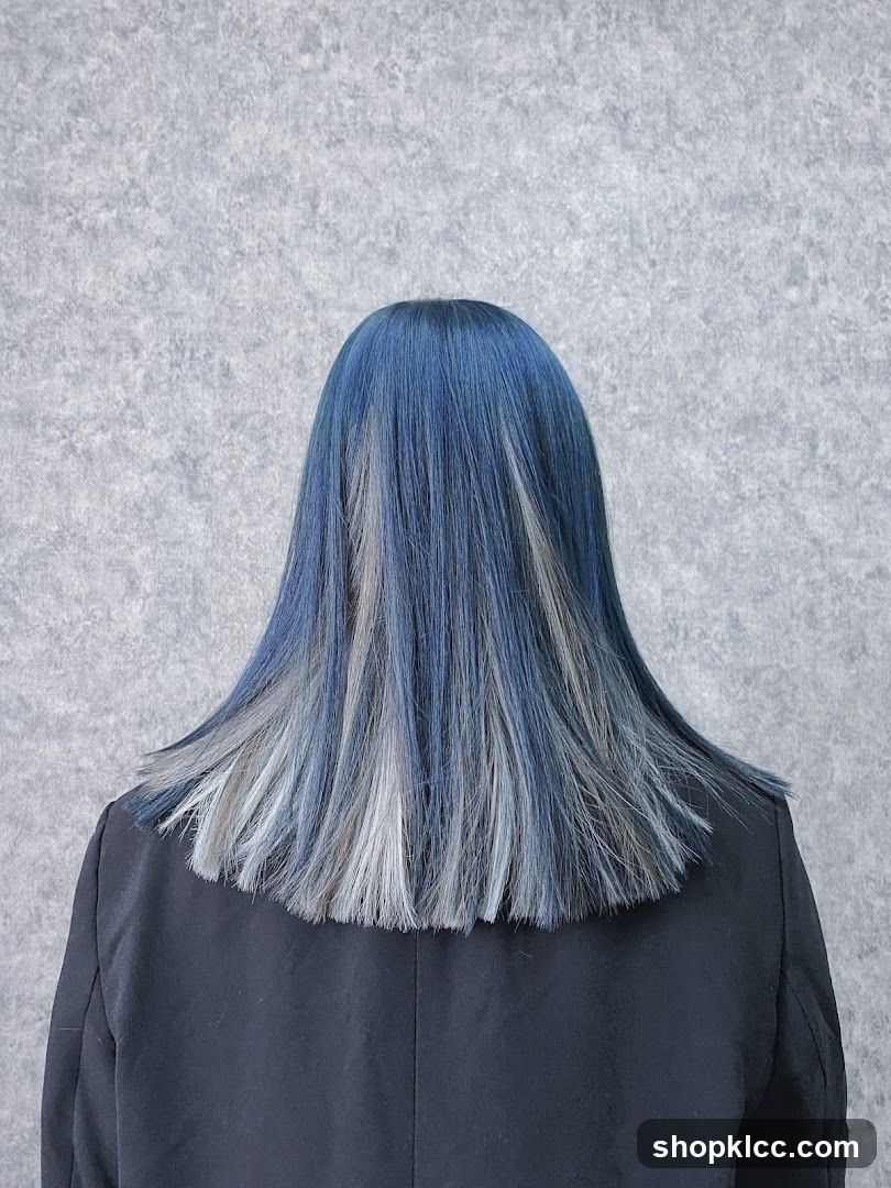 Blue and Silver Hair