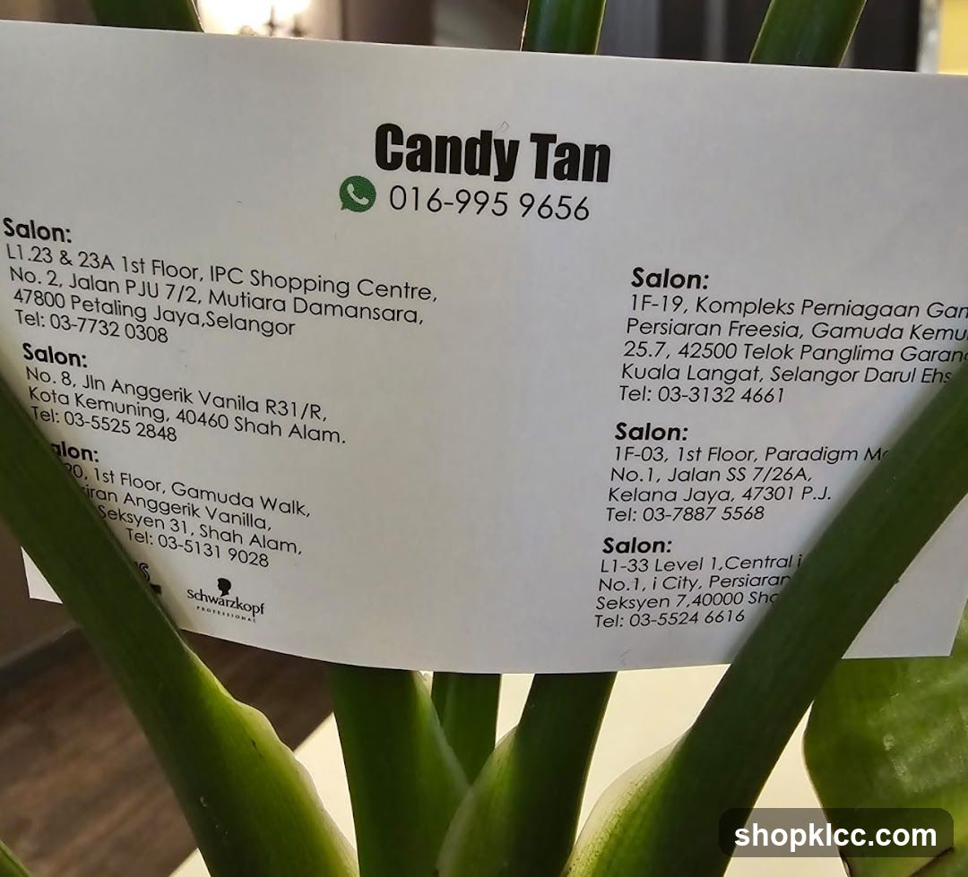 Candy Tan Salon Contact List