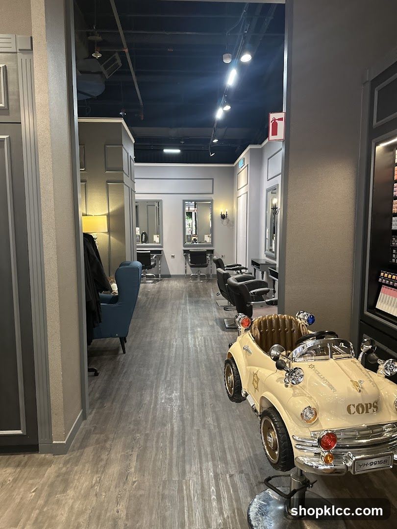 Salon Interior with Kids Car