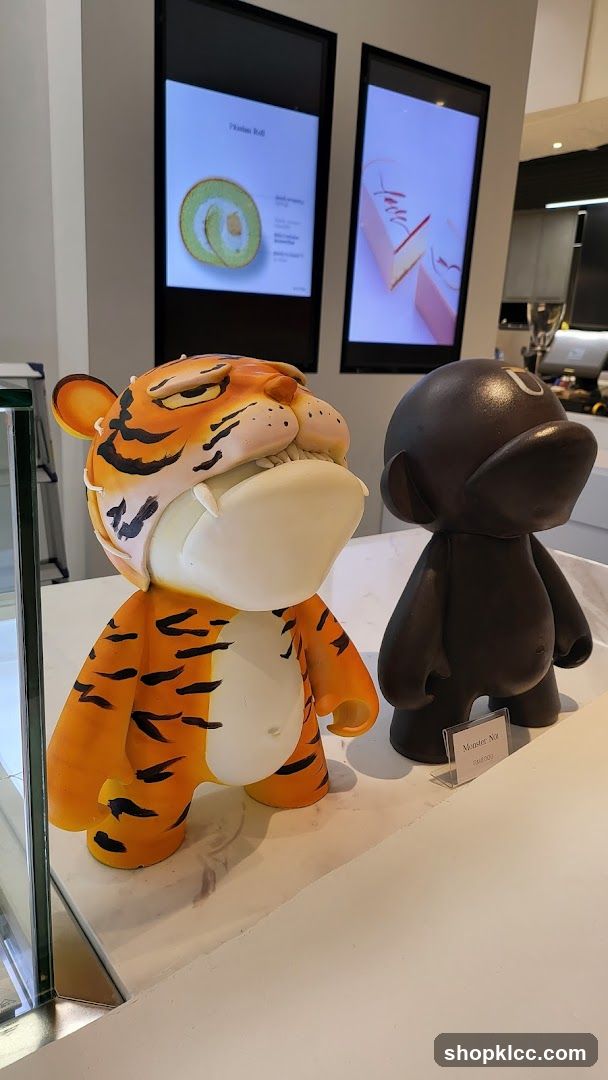 Tiger and Monkey Figurines Display