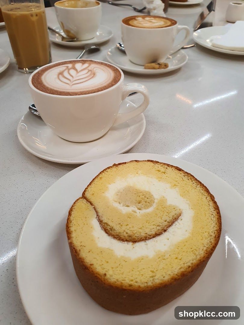 Coffee and Cake at a Cafe