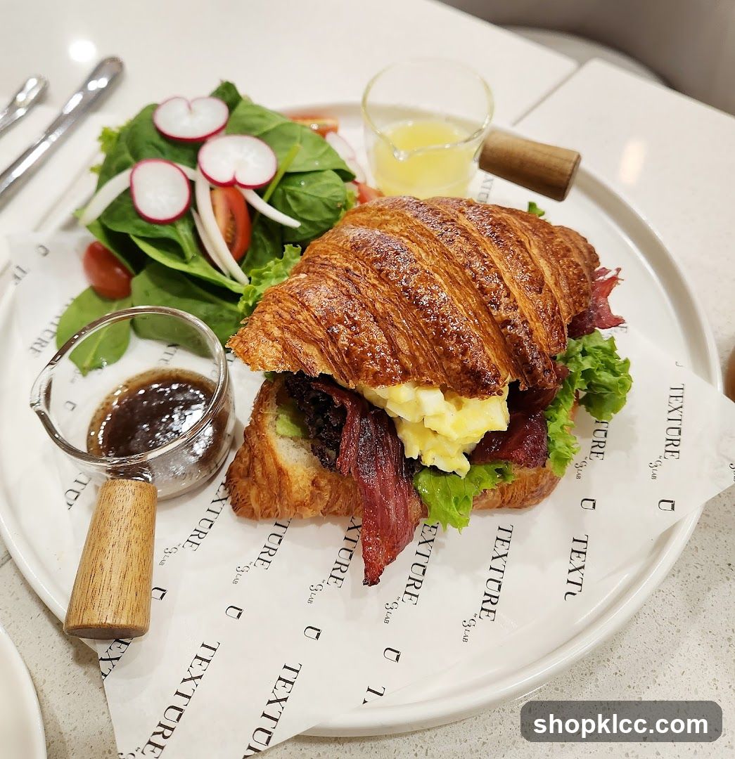 Croissant Sandwich with Salad