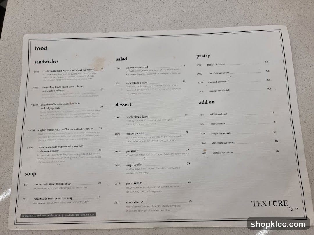 Textre Menu