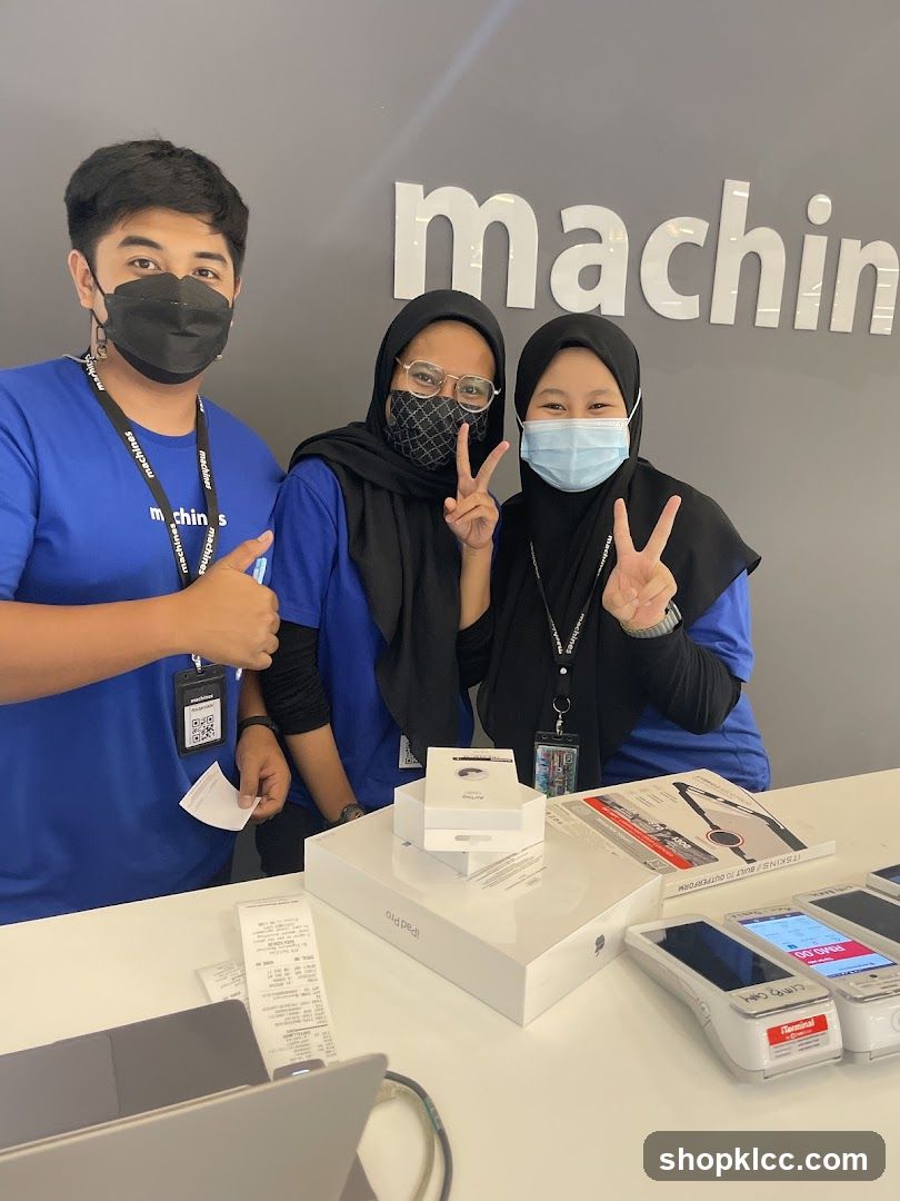 Staff at Tech Store Counter