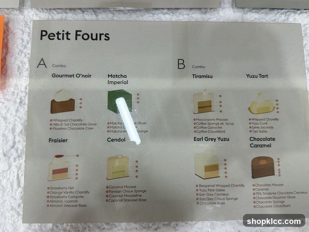 Petit Fours Menu Board
