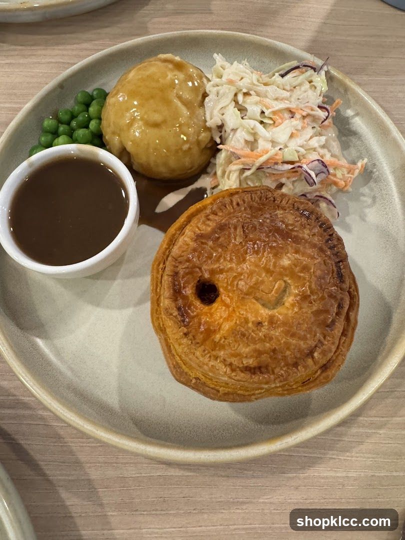 Dish with Pie and Coleslaw