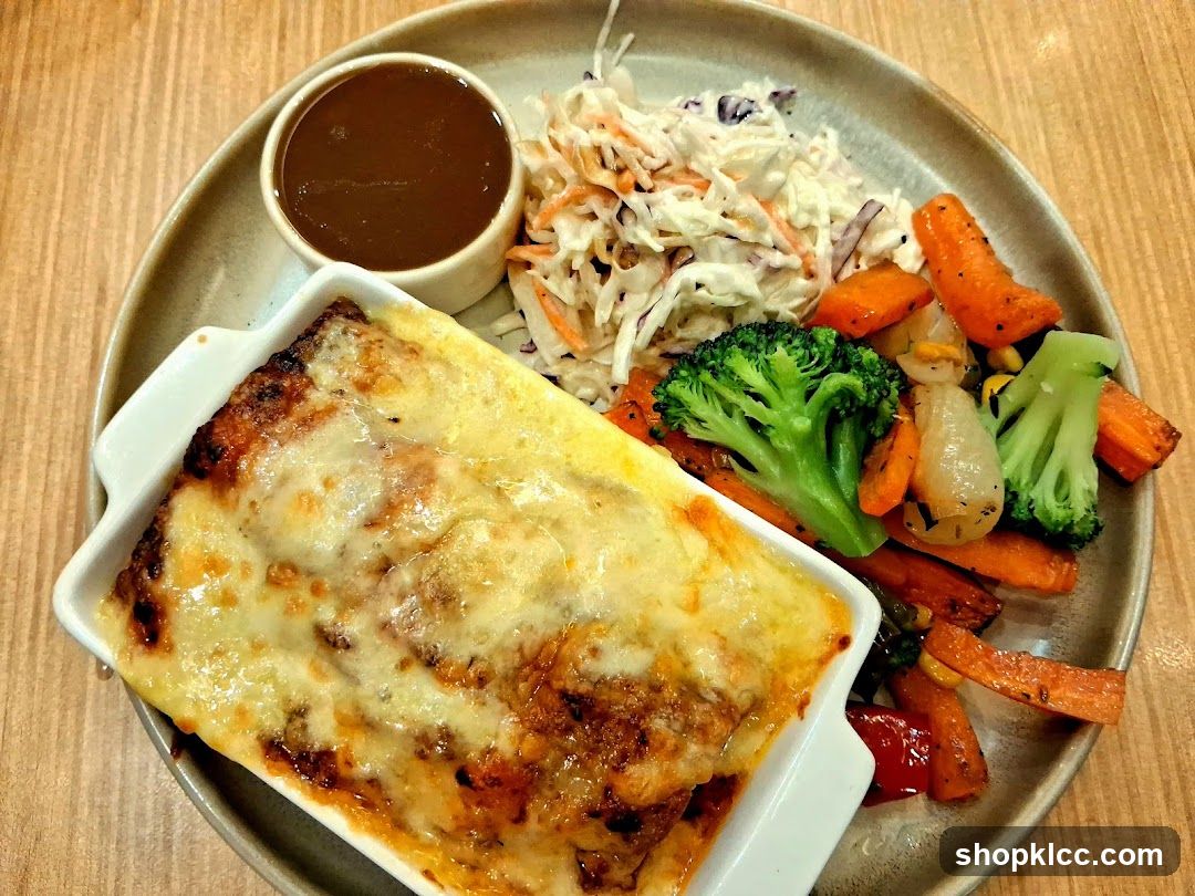 Baked Dish with Coleslaw and Vegetables