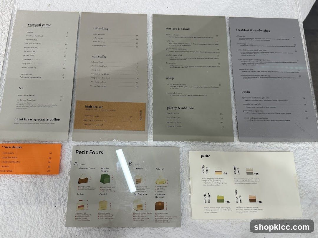 Coffee Shop Menu Spread