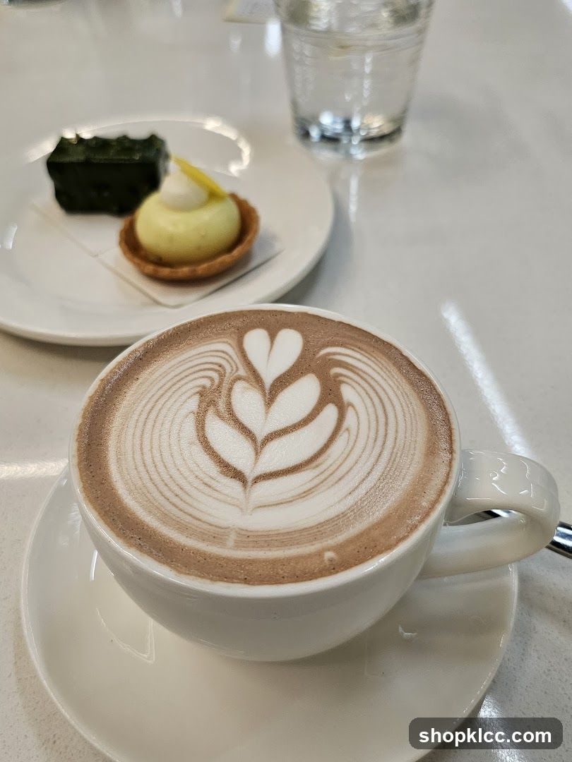 Latte Art Coffee and Pastries
