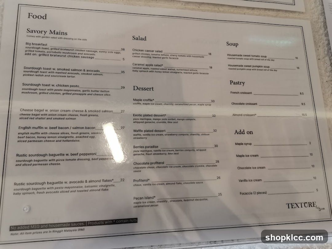 TEXTRE Menu Board