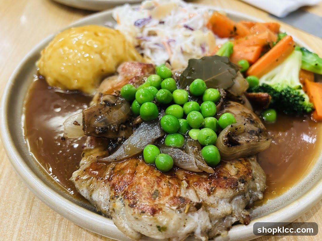 Pork Chop with Peas and Vegetables