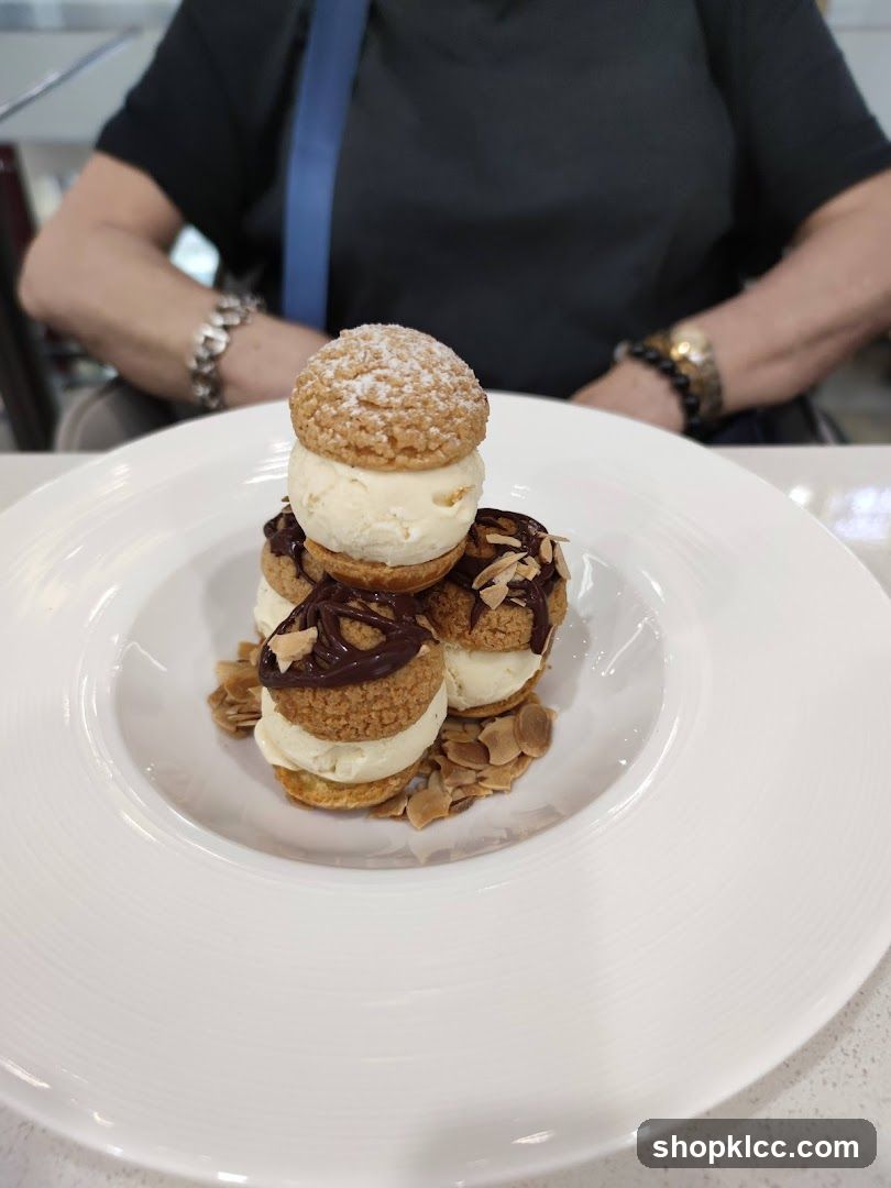Dessert Stack on White Plate