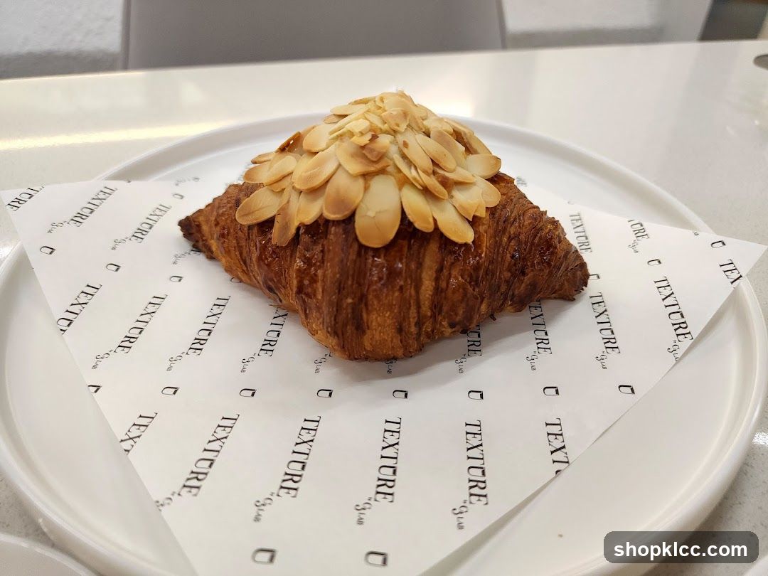 Almond Croissant on Textured Paper
