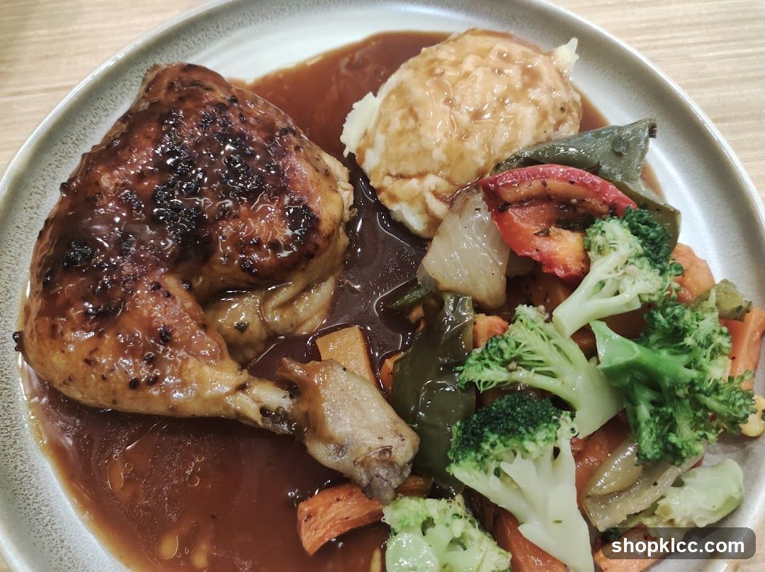 Roasted Chicken with Vegetables and Mashed Potatoes