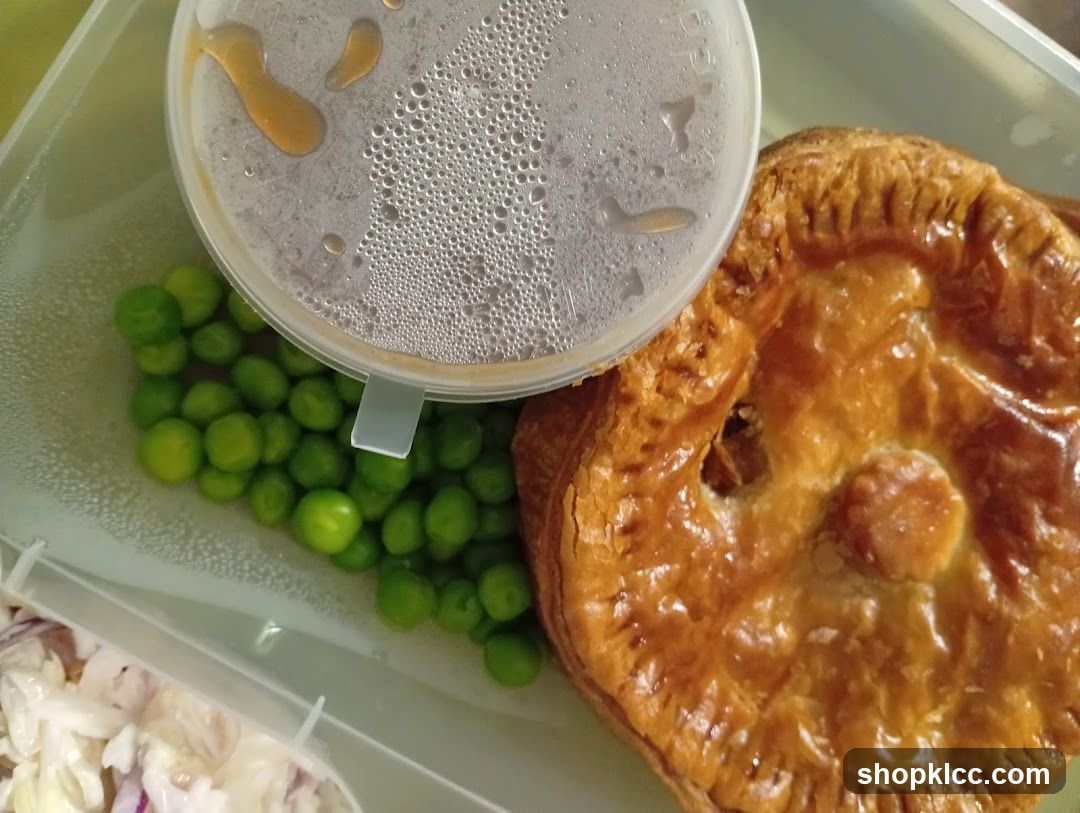 Meal Tray with Pie and Peas