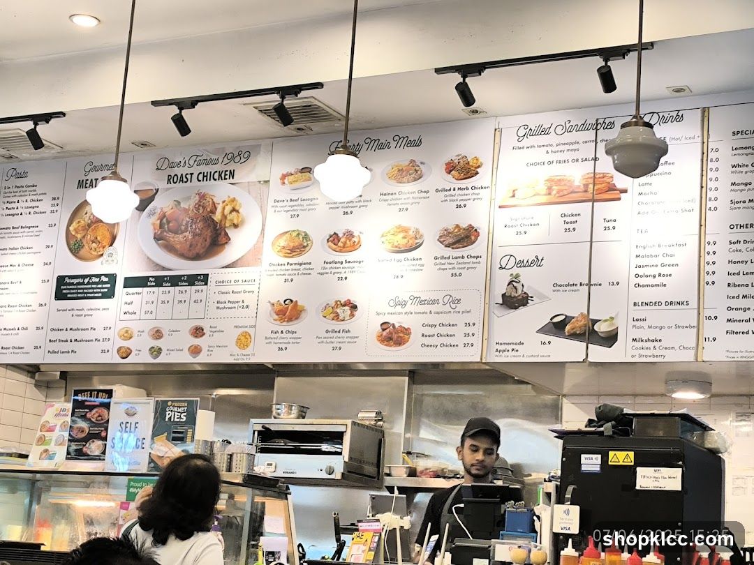 Dave's Famous 1939 Roast Chicken Menu Board