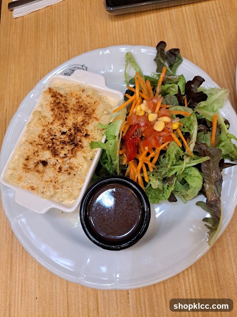 Dinner Plate with Salad and Dip