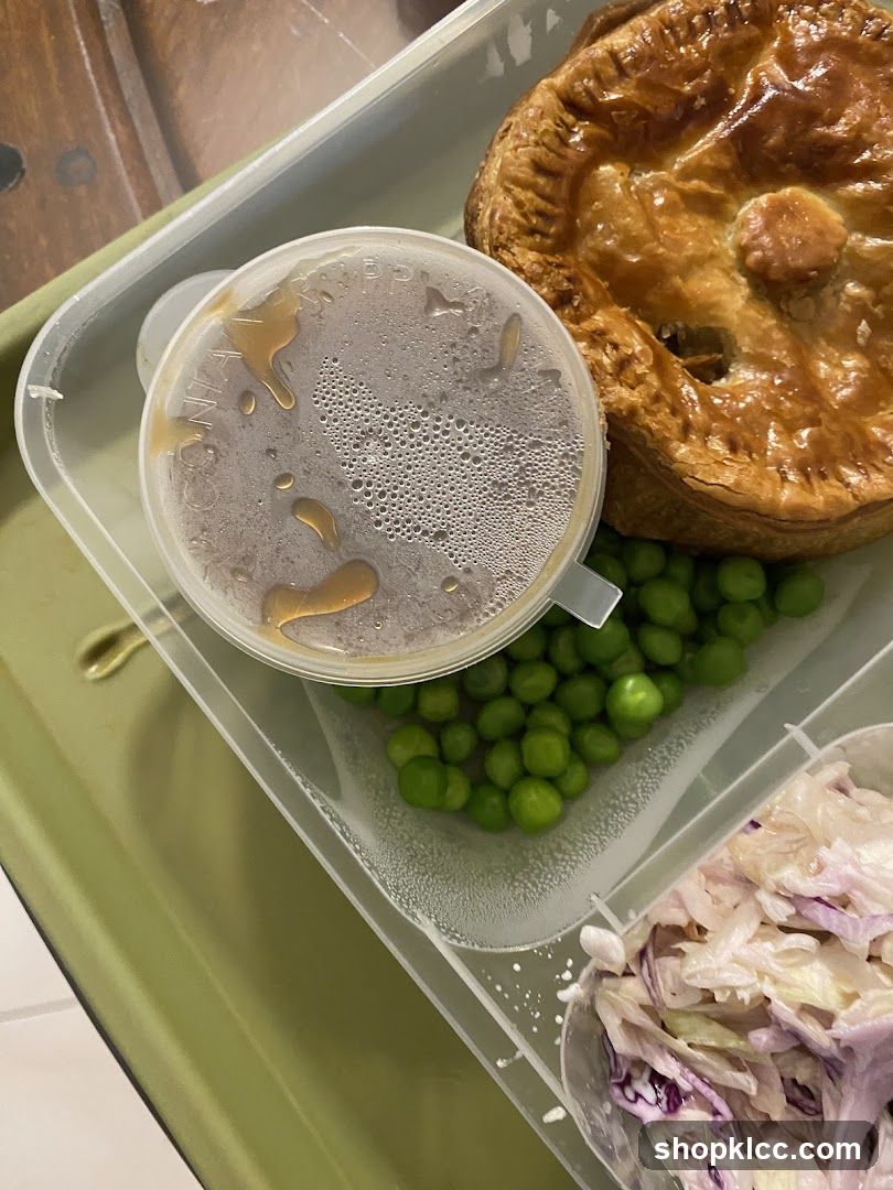 Meal Tray with Pie and Peas
