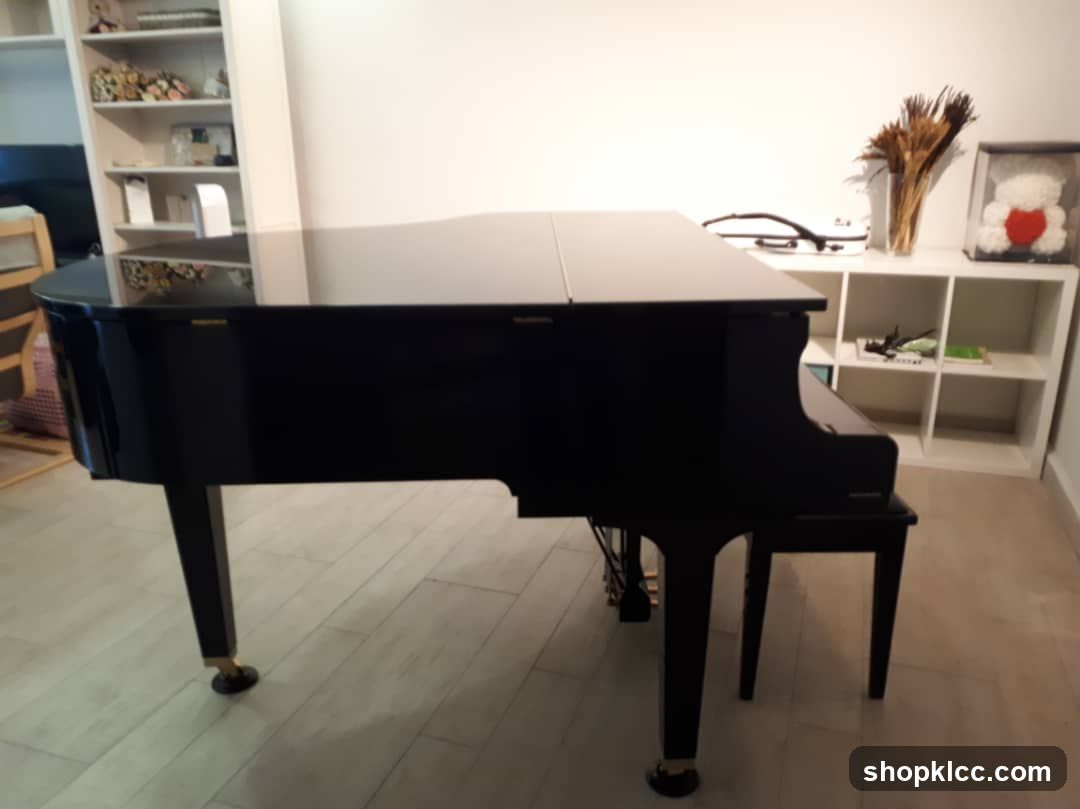 Piano in a room