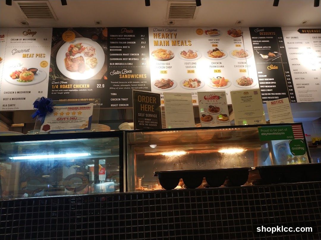 Dave's Deli Menu Board Display