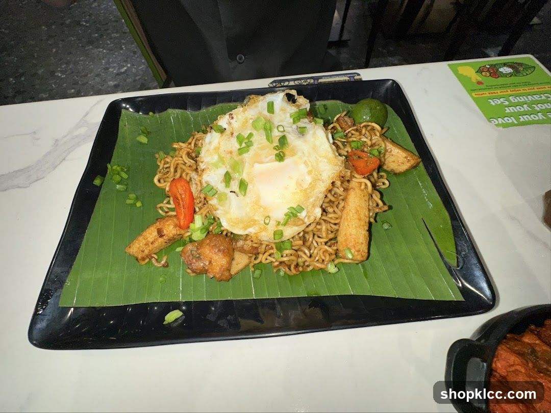 Noodle Dish with Fried Egg