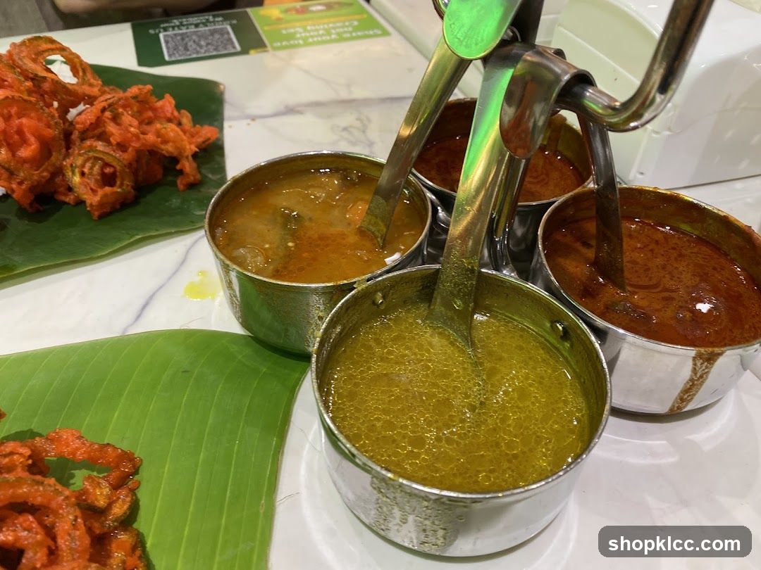 Indian Curry and Fritters Display