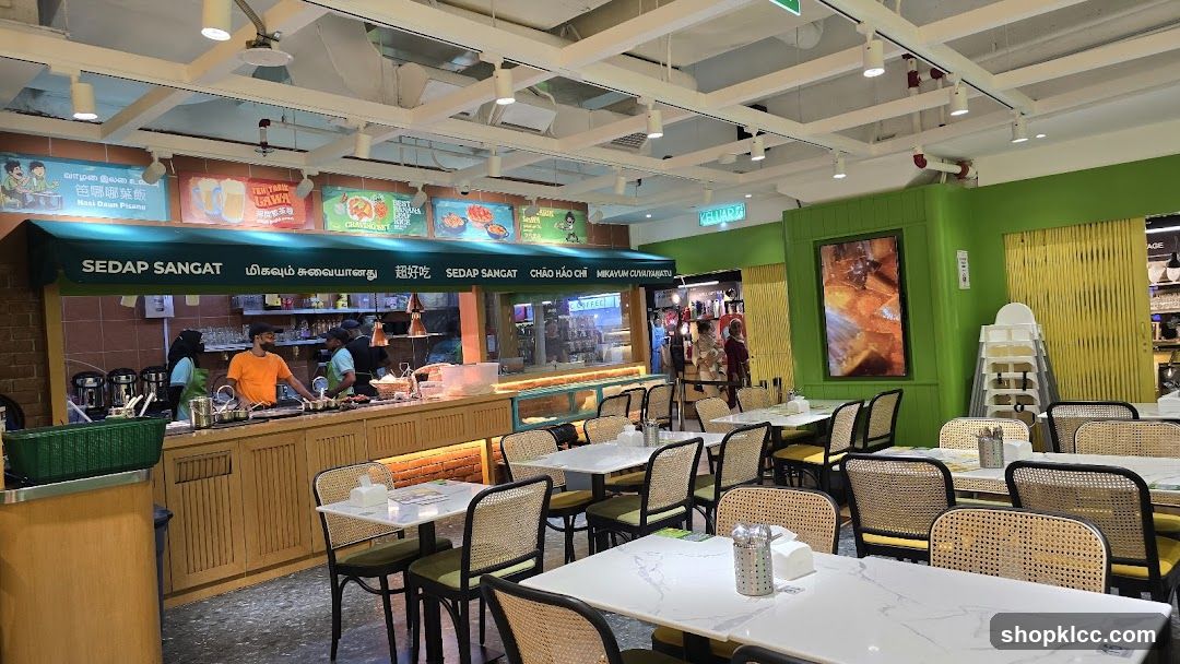 Restaurant Interior with Food Service Counter