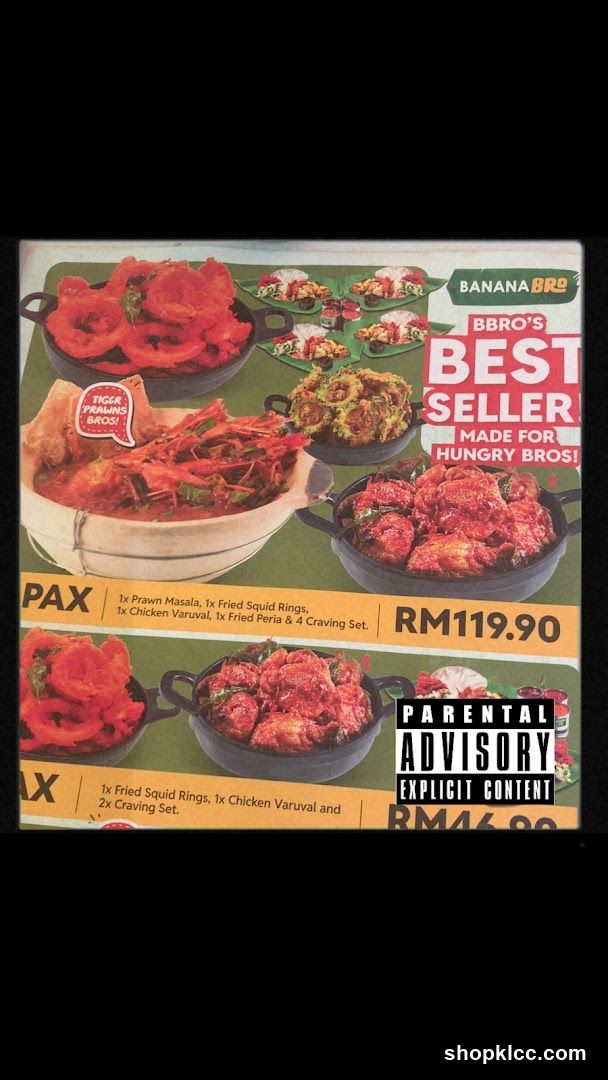 BBRO's Best Seller Menu Flyer
