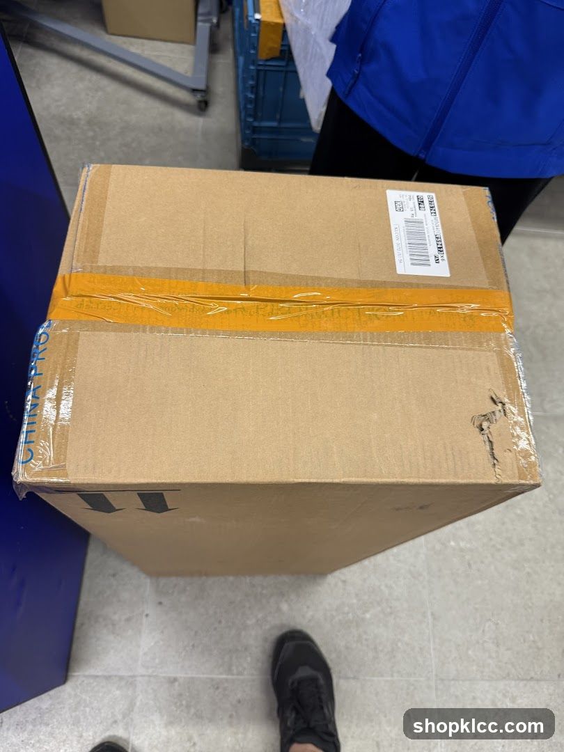 Cardboard Box with Shipping Label